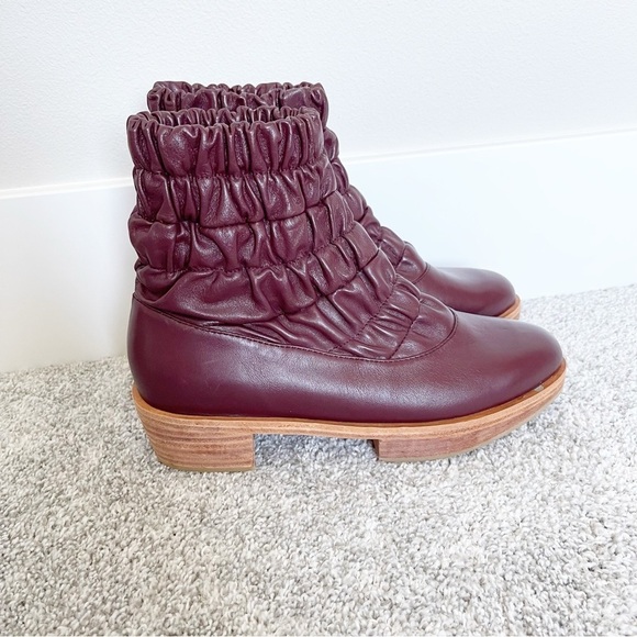 Beklina Umber Aya Gathered Platform Boots - Picture 2 of 13